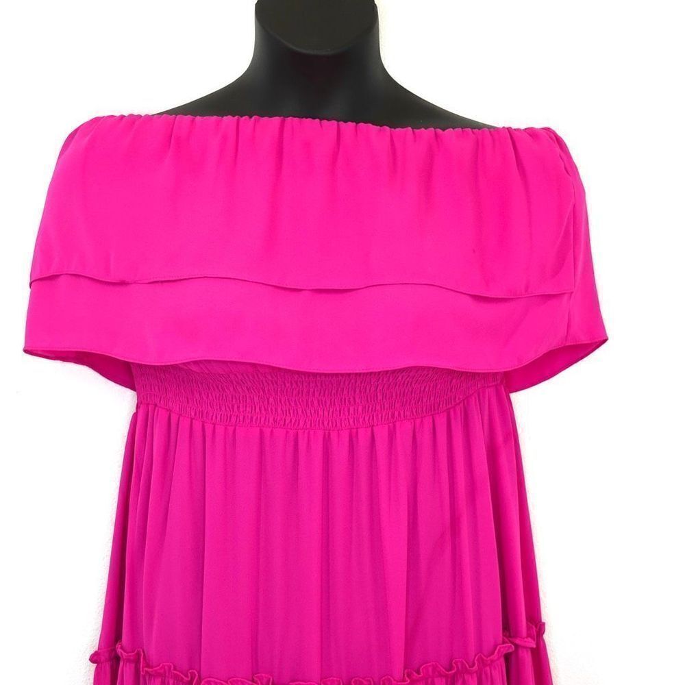 1. State Strapless Ruffled Tiered Dress Pink Size XL NWOT - Picture 3 of 15